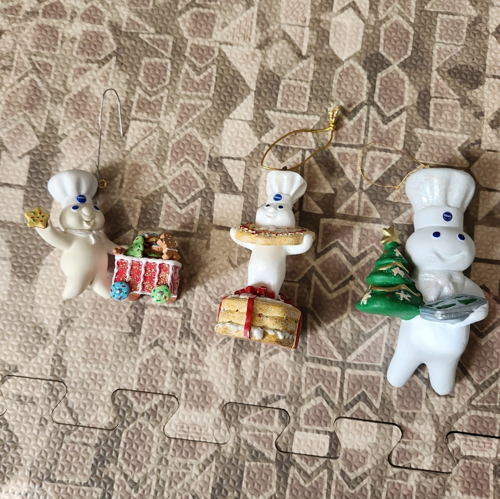 3 Pack of Pillsbury Dough Boy Christmas Ornaments
